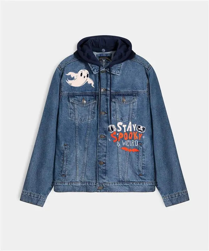 Hand Painted Halloween Denim Jacket - fashonic