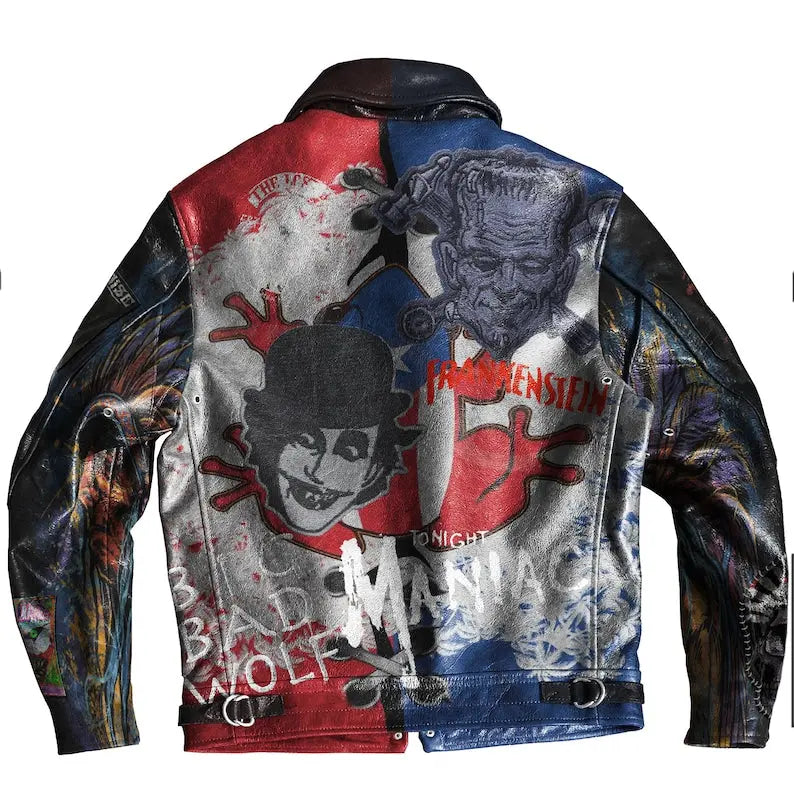 Men Fashion Patchwork Jacket, Gothic Handmade Frankenstein - fashonic