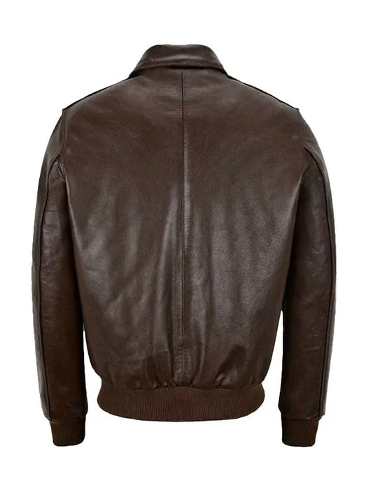Men’s A2 Aviator Pilot Brown Bomber Jacket - fashonic