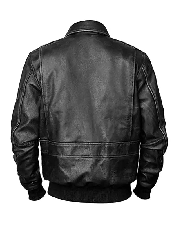 Mens Black Flight Pilot A2 Aviator Jacket - fashonic