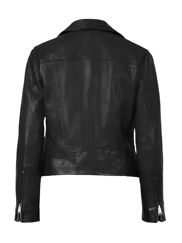 Women Side Lace Design Leather Jacket - fashonic