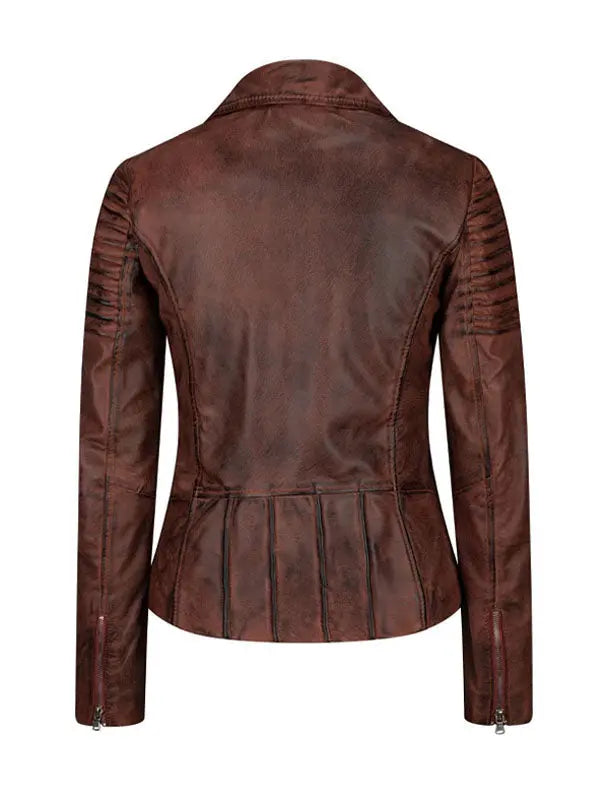 Women’s Fashion Designer Brown Leather Jacket - fashonic
