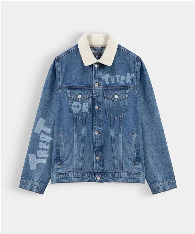 Hand Painted Halloween Psycho Denim Jacket - fashonic