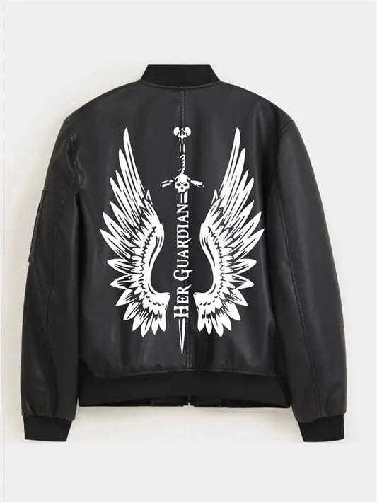 Hand Painted Her Guardian Bomber Jacket - fashonic