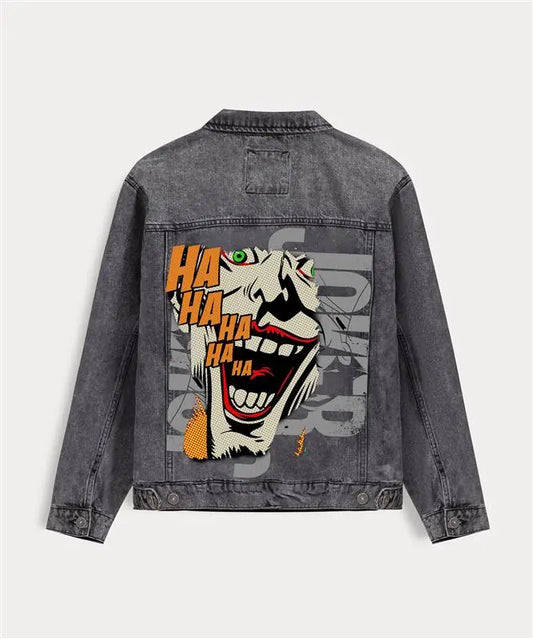 Hand Painted Joker Denim Jacket - fashonic
