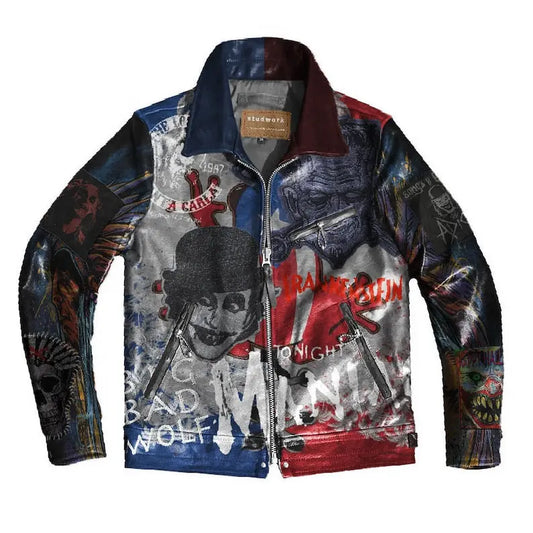 Men Fashion Patchwork Jacket, Gothic Handmade Frankenstein - fashonic