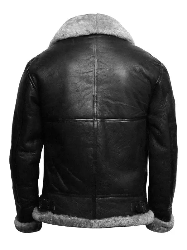 Men’s Shearling Aviator Flying Pilot Bomber Jacket - fashonic