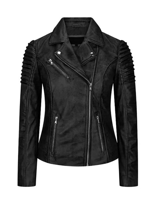 Women’s Fashion Designer Black Leather Jacket - fashonic