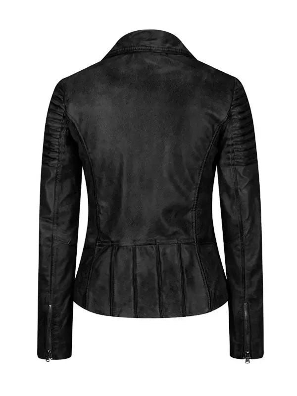 Women’s Fashion Designer Black Leather Jacket - fashonic